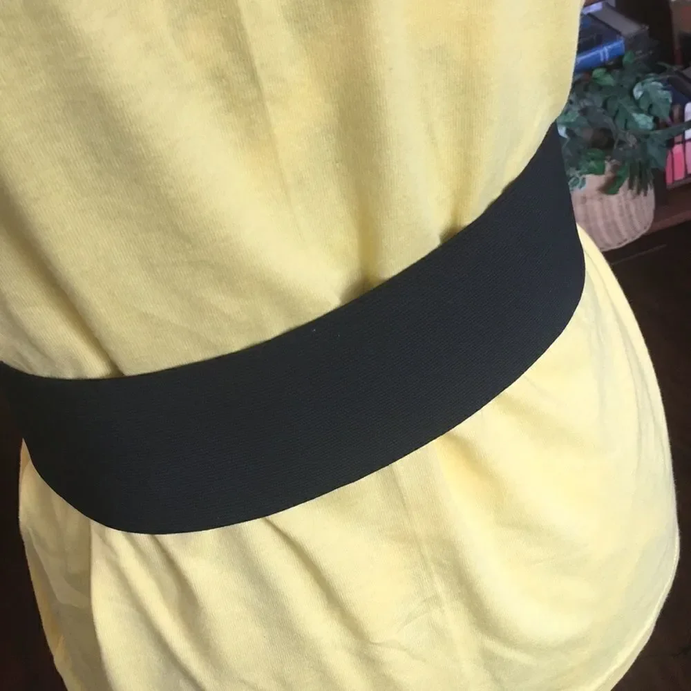 Vintage Faux Leather/ Elastic Cinch Belt S/M